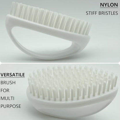 GKETN Small Scrub Brush with Stiff Nylon Bristles Heavy Duty Cleaning Brush - color: White