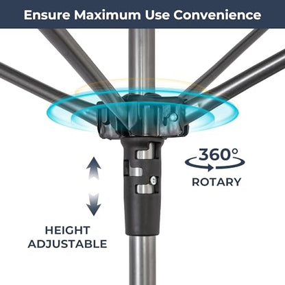 STO STO Portable Umbrella Clothesline, 82 Feet Rotary Drying Rack with Adjustable Height, Freestanding Laundry Line for Backyard, Patio, Balcony & Camping, Easy Setup with Carry Bag, No Tools Required - size: 82 Feet