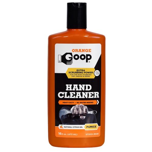 GOOP Orange Liquid with Pumice Multi-Purpose Waterless Hand Cleaner - 16 oz Flip-Top Bottle - size: 16 Fl Oz (Pack of 1)