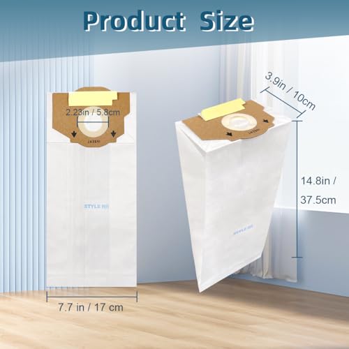 12 Packs Replacement Vacuum Bags Compatible with Eureka RR, Part# 61115 Boss Smart Vac 4800 Series, Style RR Upright Vacuum Bags