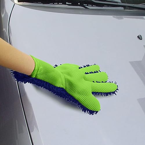 BokWin 2-Pack Car Wash Mitt, Blue - color: Blue