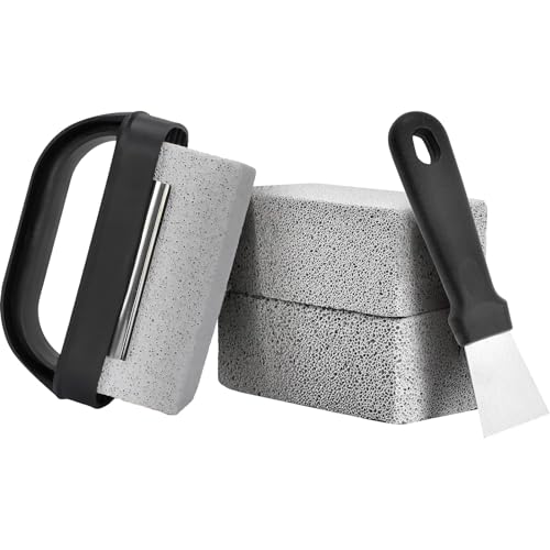 Griddle Cleaning Kit for Blackstone,Heavy-Duty Cleaning Stone Brick,5-Pack - color: Gray