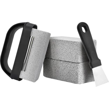 Griddle Cleaning Kit for Blackstone,Heavy-Duty Cleaning Stone Brick,5-Pack - color: Gray