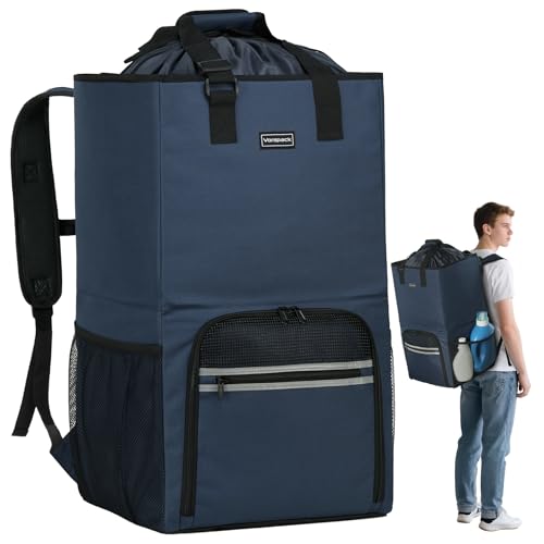 Vorspack Laundry Backpack with Shoulder Straps, Extra Large Hamper, Blue - color: Blue, size: Large