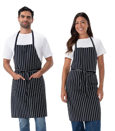 Chef Works Unisex Chef Apron - color: Chalk Stripe, 2 Pack