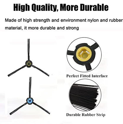 6pcs Replacement Side Brushes for Ilife V8 V80 V8S X800 X785 X750 A9S A7 Robot Vacuum Cleaner Accessories 3pairs Left&Right Blue&Yellow