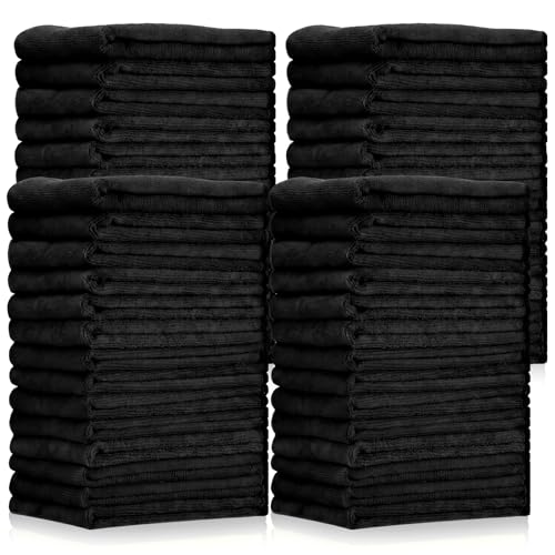 Tallew 60 Pcs Microfiber Towels Bulk Car Drying Cloth, Black - color: Black
