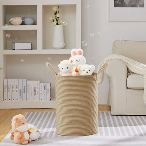 VIPOSCO 72L Tall Woven Laundry Basket Hamper, Jute - color: Jute, size: 72L