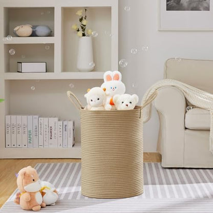 VIPOSCO 72L Tall Woven Laundry Basket Hamper, Jute - color: Jute, size: 72L