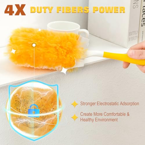 360° Duster Refills for Swiffer Duster, 40 Pack Heavy Duty Duster Kit for Cleaning with 4X Electrostatic,Compatible with Swiffer Handle Pet Hair, Blinds & Car Vents– Great Gift Set - size: 40 Count Refills
