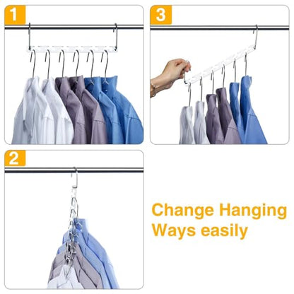 HOUSE DAY Space Saving Hangers for Clothes 4 Pack, Metal Magic Hanger - size: 4 Pack