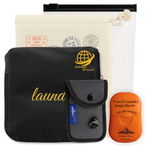 Travel Laundry Detergent Sheets with Laundry Bag and Strong Portable Clothesline – Laundry Detergent Sheets, Foldable Laundry Bag & Elastic Travel Clothesline for Hotels, Cruises & Trips - style: Pocket Sheets (50) + Laundry Bag + Light Clothesline