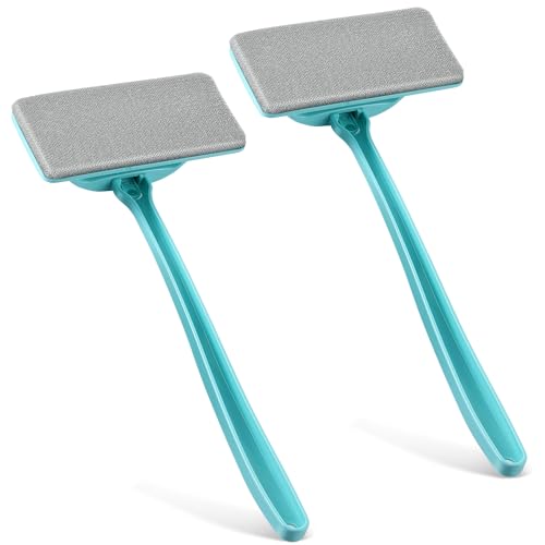 2 Pack Mesh Window Screen Cleaner Brush, Detachable Handle, Wet and Dry Use