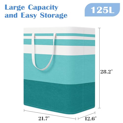 BlissTotes 3-Pack Laundry Basket, Collapsible Laundry Hamper, Green, 125L - color: Green, size: 125L