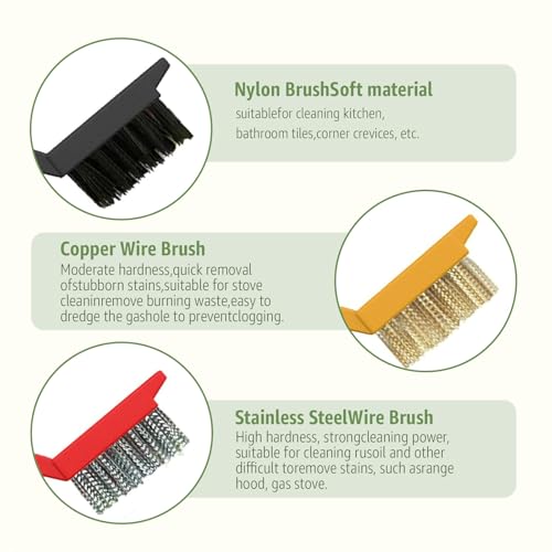 Inmorven 11 Pcs Crevice Cleaning Brush Set, Multi-Purpose Hard Bristle Brushes for Deep Cleaning Kitchen, Bathroom, Grout, Sink, Cup, Teapot, Bottle, Blender, Corners, Tight Spaces