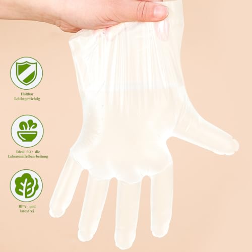 Disposable TPE Cooking Gloves, Ideal for Cleaning and Food Prep, Latex & Powder Free, Food safe - size: Medium, style: 4*100pcs