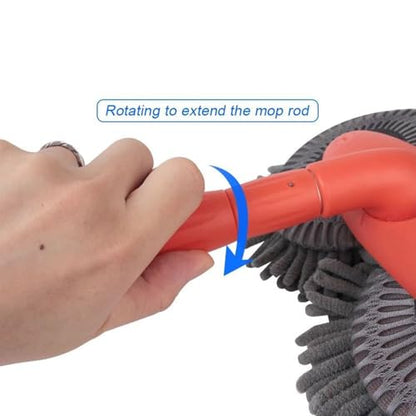 Double Head Car Wash Mop with Long Handle 360°Rotating Car Wash Brush Chenille Microfiber Cleaning Kit Not Hurt Paint Scratch Free(Single Set Mop) - color: Single Set Mop