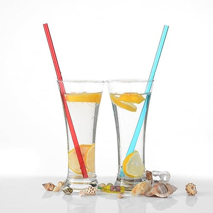 ALINK 13 inch Reusable Plastic Straws, Extra Long Colorful Tritan Tumbler Replacement Straws for Stanley Cups, 1 Gallon, 64/40/ 32 oz Water Bottles, Set of 10 with Brush - style: 13 INCH