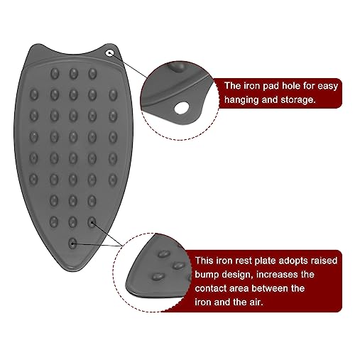 HARFINGTON Silicone Iron Rest Pad Iron Hot Resistant Mat Rest Plate - color: Gray