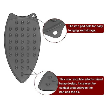 HARFINGTON Silicone Iron Rest Pad Iron Hot Resistant Mat Rest Plate - color: Gray