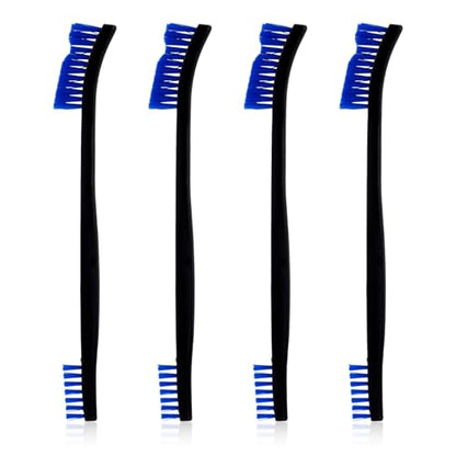 4pcs Double Ended Nylon Cleaning Brushes, Small Cleaning Brush Set Multifunctional Detail Cleaning Brush Crevice Tool for Kitchen Jewelry Small Objects