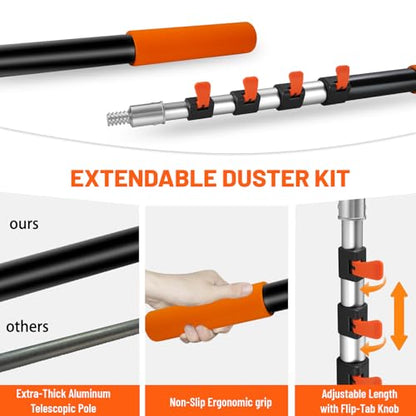 30ft High Reach Duster Kit with Extendable Pole,High Ceiling Duster Kit - size: 24 feet