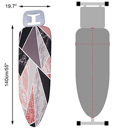 Ironing Board Cover and Pad Extra Thick Padding 19 X 52 Inch Fits Large and Standard Boards, Pads Resist Scorching and Staining, Elastic Edge Covers, No Fasteners Needed (1) - color: 1