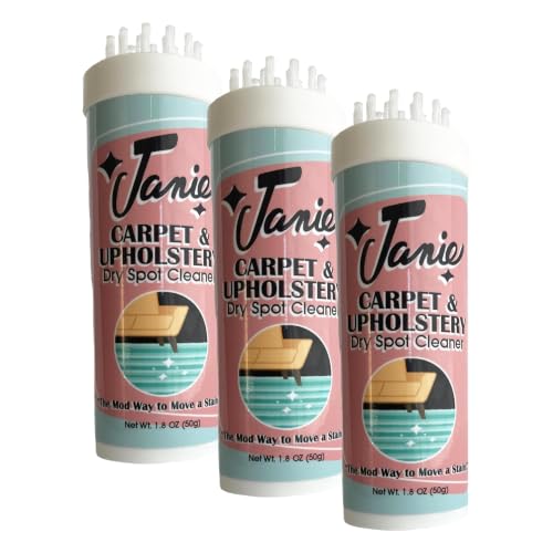 Janie Dry Stick Spot Cleaner (1.8 oz) – Instant Stain Remover Stick for Upholstery – Magic Eraser Pen for Furniture Stains – Compact, Safe, and Easy to Use (Pack of 3) - size: 1.8 Ounce (Pack of 3)