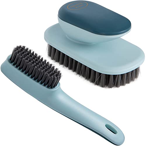 Laundry Scrub Brush Soft Bristle Brush Clothes Cleaning Brush for Stains - color: Blue