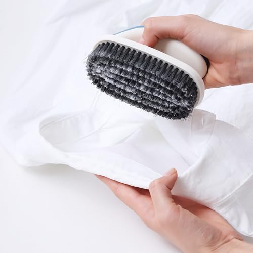 Soft Bristle Laundry Brush for Shoes, Clothes, Hats (Gray) - color: Gray