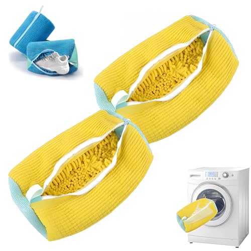 Shoe Washing Machine Bag Sole suds Magic Bag Laundry Shoes Bag (2pc Yellow) - color: 2pc Yellow