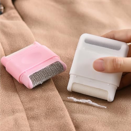 Hair Remover Lint Catcher Portable Fabric Dehairer for Effortless Pet Hair and Fuzz Removal from Clothes (Pink)