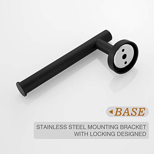 USHOWER Matte Black Toilet Paper Holder - color: Matte Black