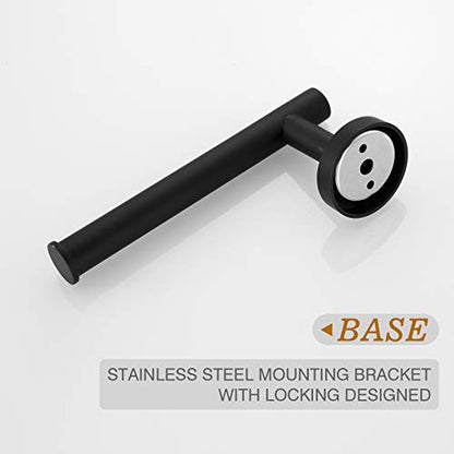 USHOWER Matte Black Toilet Paper Holder - color: Matte Black
