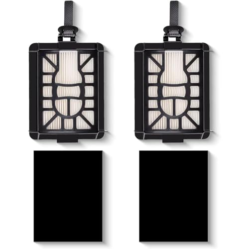 2 Pack Base Post-Motor HEPA Filter Replacement Parts Kit for Shark RV2310AE - color: Base Post-motor Hepa Filters