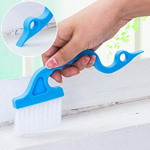 2 Pcs 2-in-1 Hand-held Groove Gap Cleaning Brush Tool for Door Window Track Venetian Blind Car Kitchen Cleaning Brushe Multipurpose