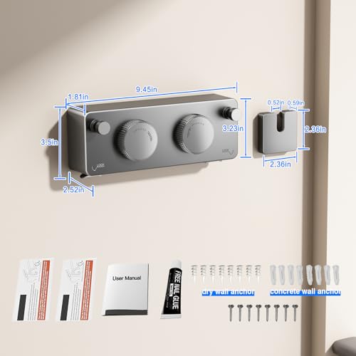 MUSTORN Retractable Clothesline Indoor, Non-Sagging Twin Clothes Line Retracting Outdoor Heavy Duty Clothes Drying Laundry Line Wall Mounted Stainless Steel Double Line-13.8 ft(Gray) - color: Gray