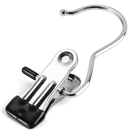 Tosnail 40 Pieces Boot Hanger Clips, Stainless Steel Laundry Hooks, Closet Hanging Clips, Space Saving for Jeans, Hats, Tall Boots, Towels