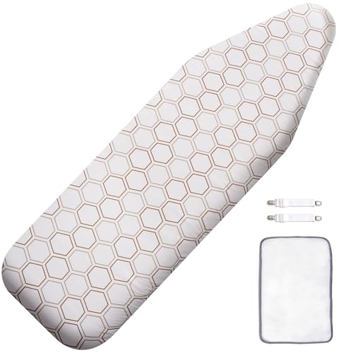 SheeChung Ironing Board Cover and Pad 15"x49", Scorch and Stain Resistant - color: Hexagon, size: 49"x15"