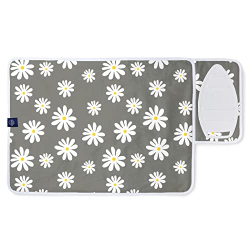 Encasa XO Ironing Mat, Heat Resistant Pad 28"x20" Daisy Grey - color: Daisy Grey, size: Small