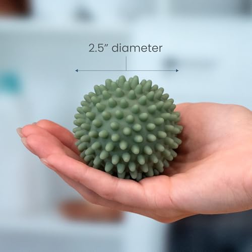 S&T INC. Reusable Plastic Dryer Balls, 6 Pack, 2.5" Diameter, Sage & Green - color: Sage and Grey