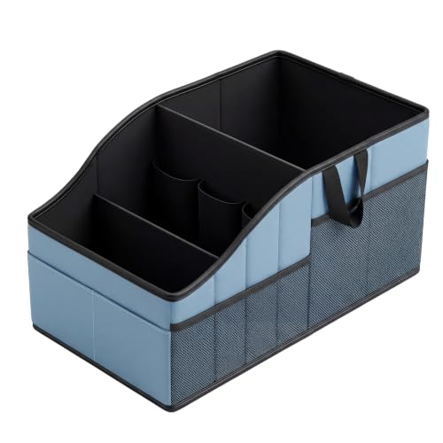 WHHMK Sturdy Leather Car Storage Support Up to 33 LB of Weight, Blue - color: Blue