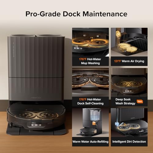 roborock Qrevo Edge 2 Robot Vacuum and Mop, 25,000Pa, 3.14'' Ultra-Slim - color: Black01