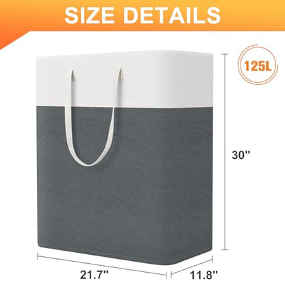 TasticTotes Laundry Basket 3-Pack, Laundry Hamper, 125L-Grey - color: Grey, size: 125L