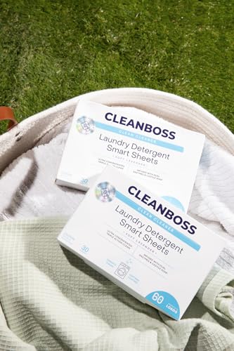 Clean Boss Laundry Detergent Sheets Smart Lavender Scent - 60 Sheets Makes 120 Loads - Liquidless Soap Fresh and Clean - size: 30 Count (Pack of 2)