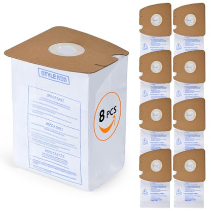 8Pack Style MM Vacuum Bags for Eureka Mighty Mite 3670 3680 Canister Vacuum