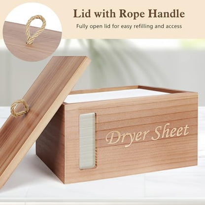 2 Pcs Laundry Pods Container & Dryer Sheet Holder with Window, Walnut Brown - color: Walnut brown