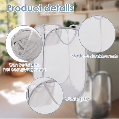 Foldable Pop Up Laundry Hamper,Dual-Use Laundry Basket