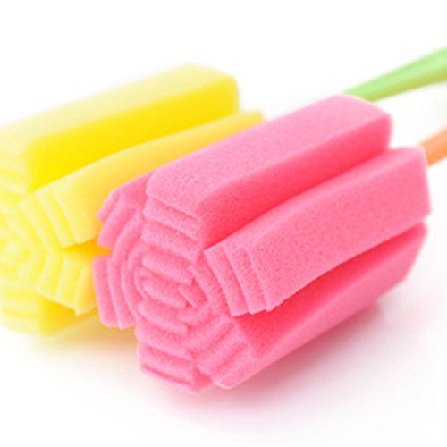 YEJI 10pcs Sponge Vacuum Cup Cleaning Brush Bottle Thermos Mug Cleaning Tool