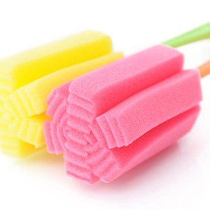 YEJI 10pcs Sponge Vacuum Cup Cleaning Brush Bottle Thermos Mug Cleaning Tool